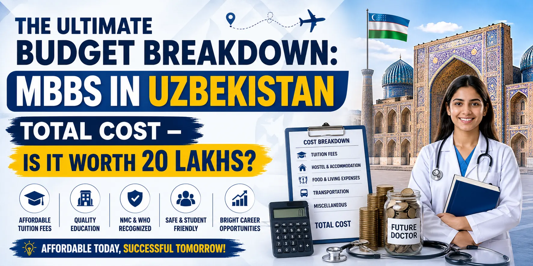 The Ultimate Budget Breakdown: MBBS in Uzbekistan Total Cost – Is It Worth 20 Lakhs?